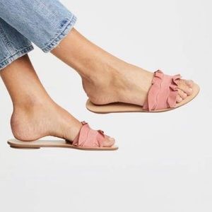 Loeffler Randall Birdie Blush Pink Suede Slides
